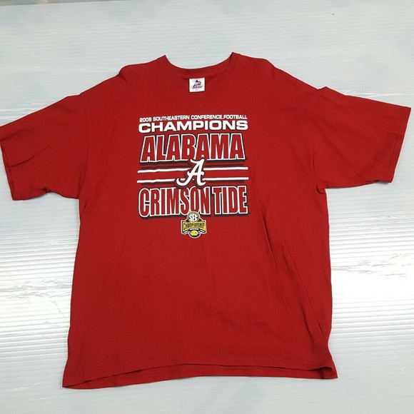 Alabama Crimson Tide Shirt Men XXL Red Short Sleeve Pullover Crew Neck Champions - Picture 1 of 9
